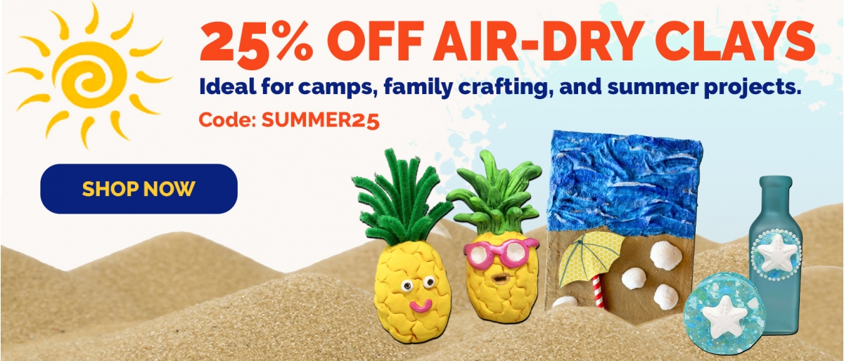 25% Off the Price of Air Dry Clays